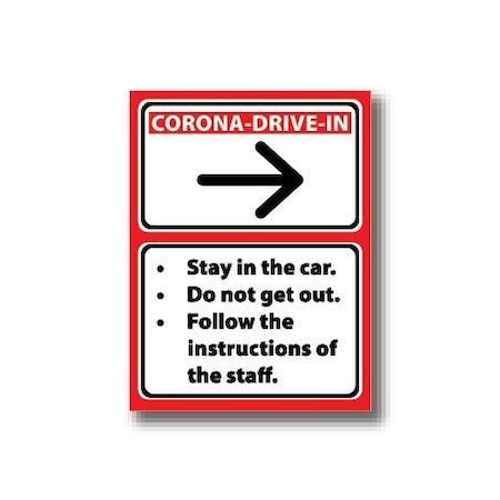 Ergomat 50in x 32in RECTANGLE SIGNS Corona-Drive-In DSV-SIGN 1600 #7093 -UEN